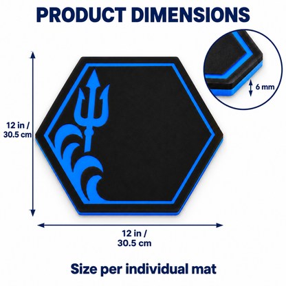 EVA Dice Rolling Mats – 5-Piece Set, 12" Hexagon Mats for Family Game Night HzKaiCun