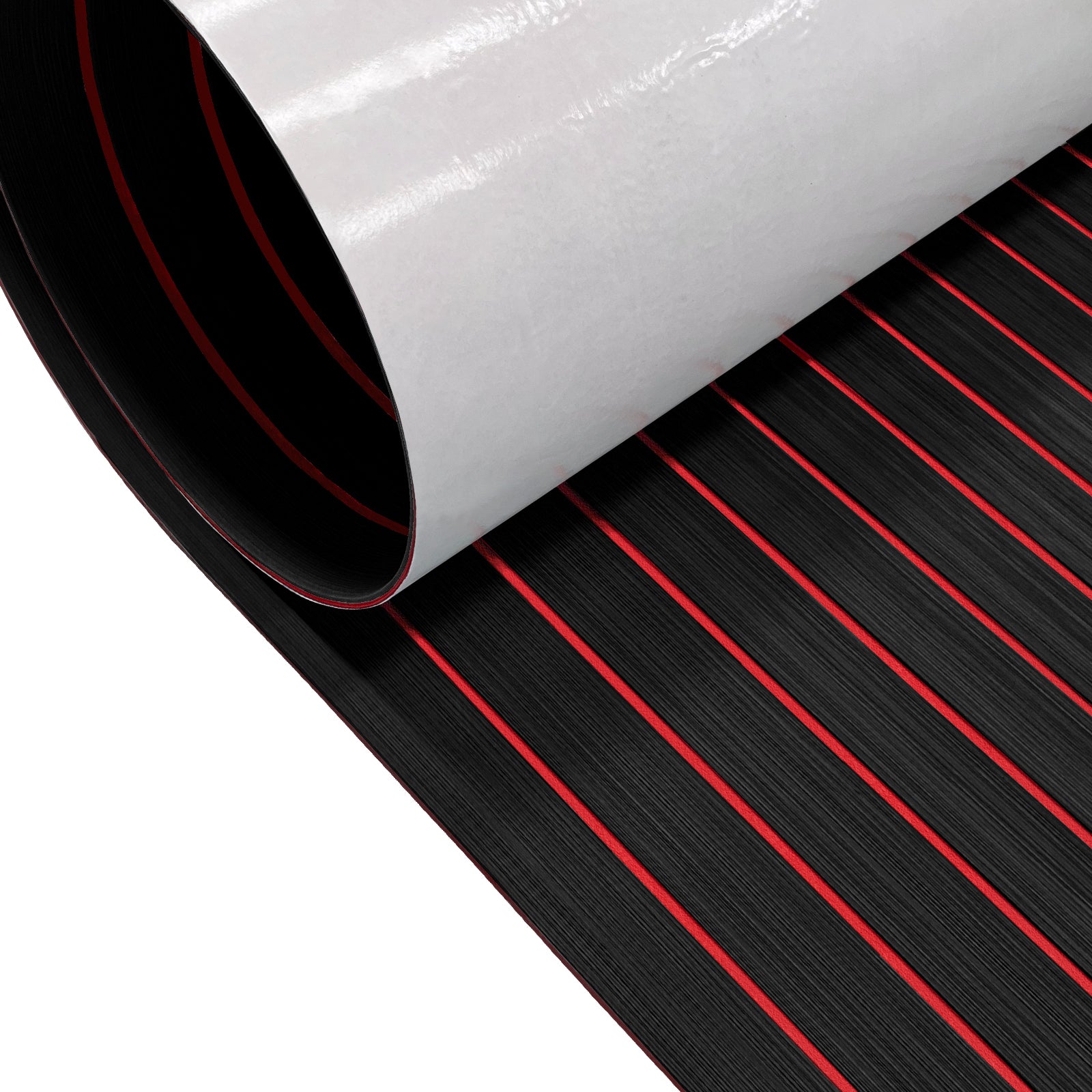 3M Self Adhesive EVA Foam Sheets - Black and Red H Groove Boat Flooring