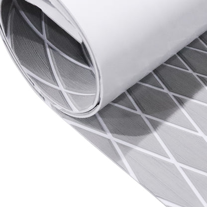 3M Self Adhesive EVA Foam Sheet - Light Gray and White Large Diamond Boat Flooring Marine Decking HzKaiCun