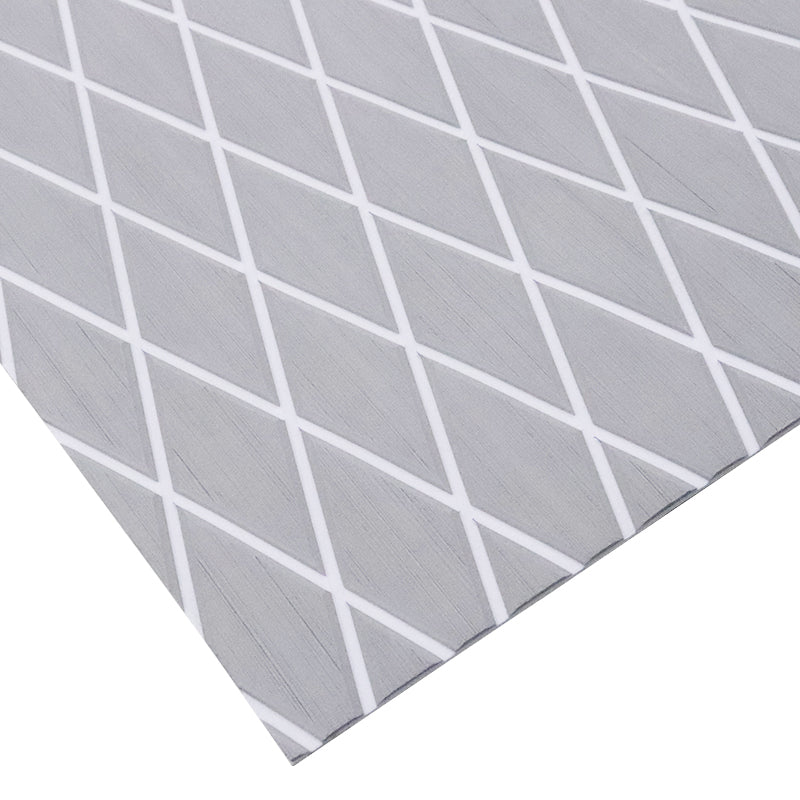 3M Self Adhesive EVA Foam Sheet - Light Gray and White Large Diamond Boat Flooring Marine Decking