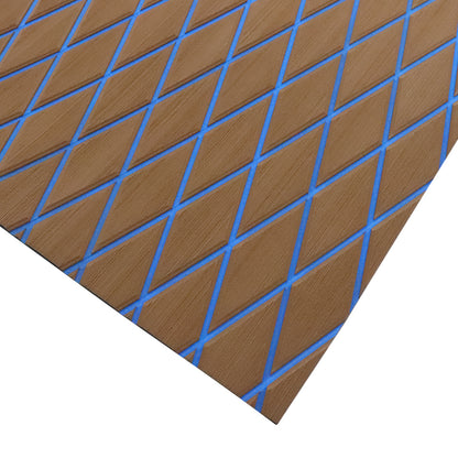 3M Self Adhesive EVA Foam Sheet - Light Brown and Blue Large Diamond Boat Flooring Marine Decking HzKaiCun