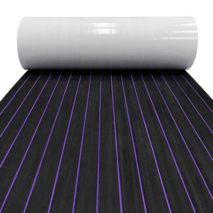 3M Self Adhesive EVA Foam Sheets - Black and Purple U Groove Boat Flooring HzKaiCun