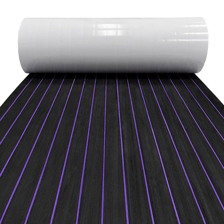 3M Self Adhesive EVA Foam Sheets - Black and Purple U Groove Boat Flooring HzKaiCun