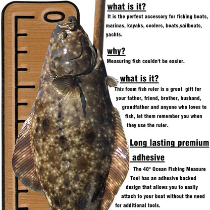 Hzkaicun 100cm brown-black EVA marine foam fish ruler. HzKaiCun