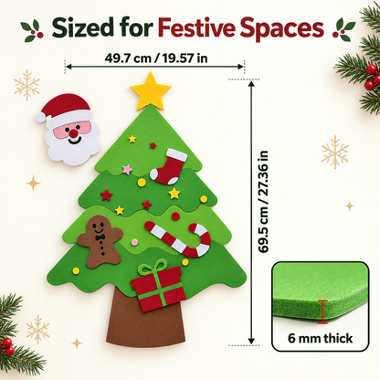 HzKaiCun DIY Christmas Tree Wall Decor – Self-Adhesive EVA Foam Kit
