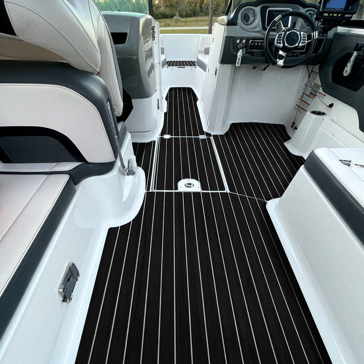 3M Self Adhesive EVA Foam Sheets - Black and Gary U Groove Boat Flooring HzKaiCun