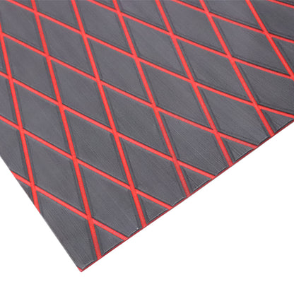 3M Self Adhesive EVA Foam Sheet - Dark Gray and Red Large Diamond Boat Flooring Marine Decking HzKaiCun