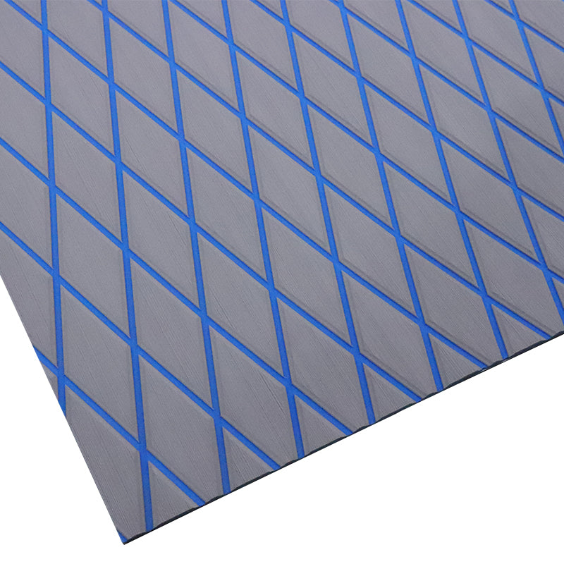 3M Self Adhesive EVA Foam Sheet - Light Gray and Dark Blue Large Diamond Boat Flooring Marine Decking