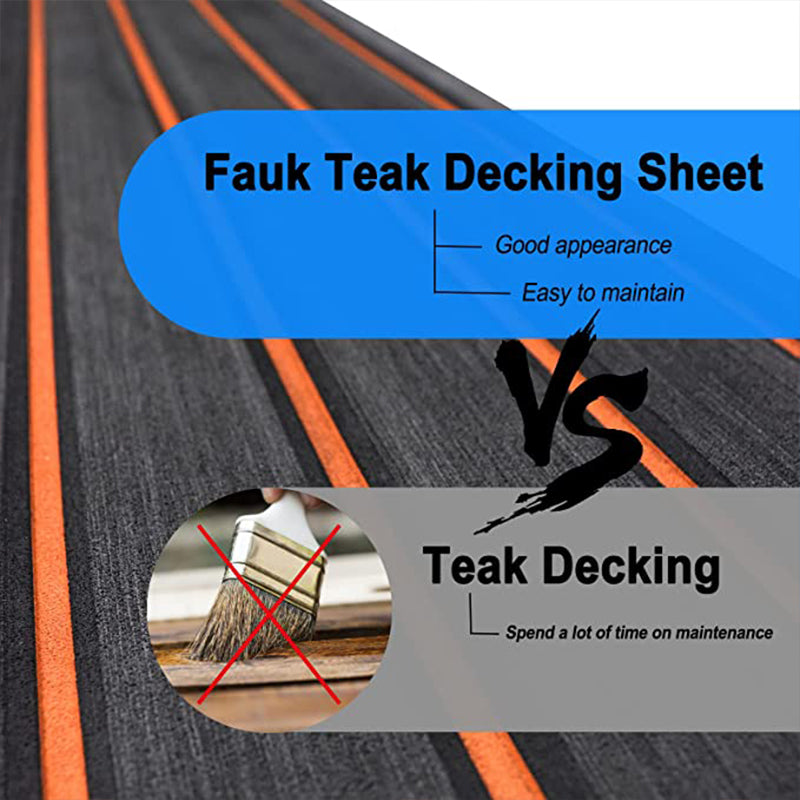 3M Self Adhesive EVA Foam Sheets - Black and Orange U Groove Boat Flooring HzKaiCun