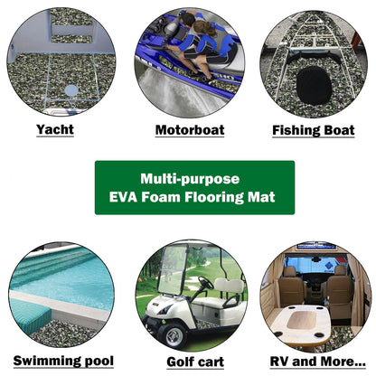 3M Self Adhesive EVA Foam Sheets - Forest Camo Deep Striped Groove Boat Flooring HzKaiCun