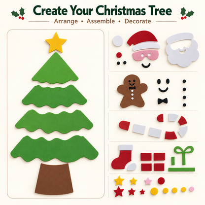 HzKaiCun DIY Christmas Tree Wall Decor – Self-Adhesive EVA Foam Kit