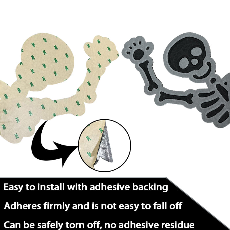 Skeleton EVA Foam Decorative Stickers – Self-Adhesive Decals for Doors, Windows & More HzKaiCun