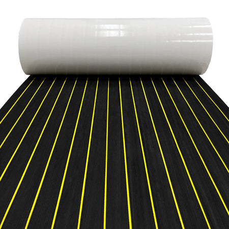 3M Self Adhesive EVA Foam Sheets - Black and Yellow U Groove Boat Flooring HzKaiCun