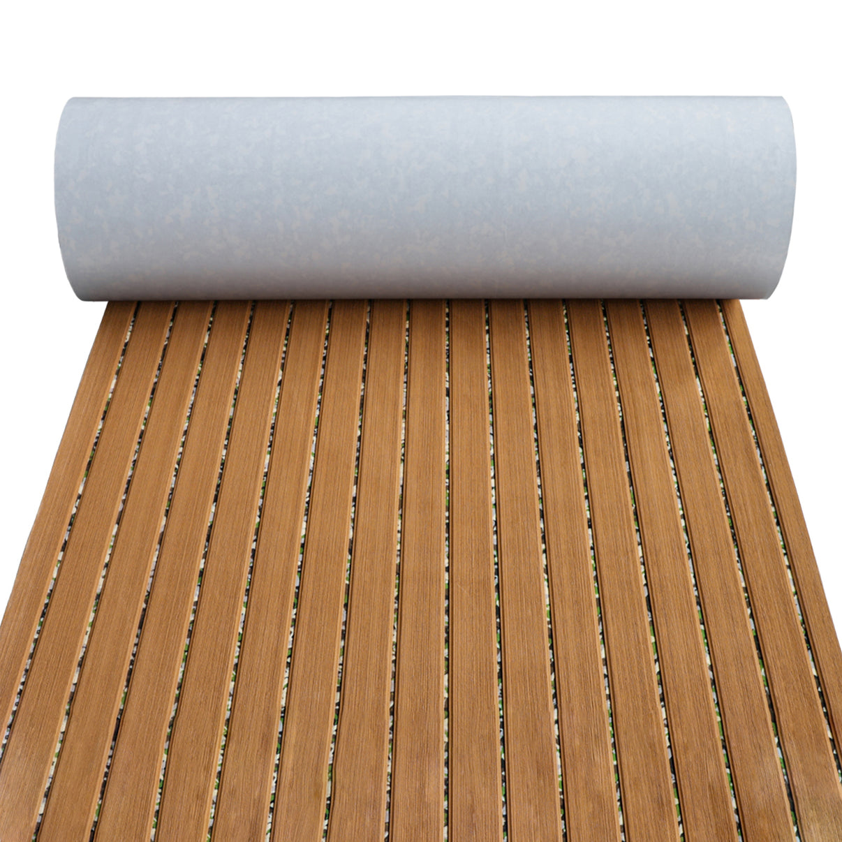 3M Self Adhesive EVA Foam Sheets - Light Brown and Forest Camo Faux Teak U Groove Boat Flooring HzKaiCun