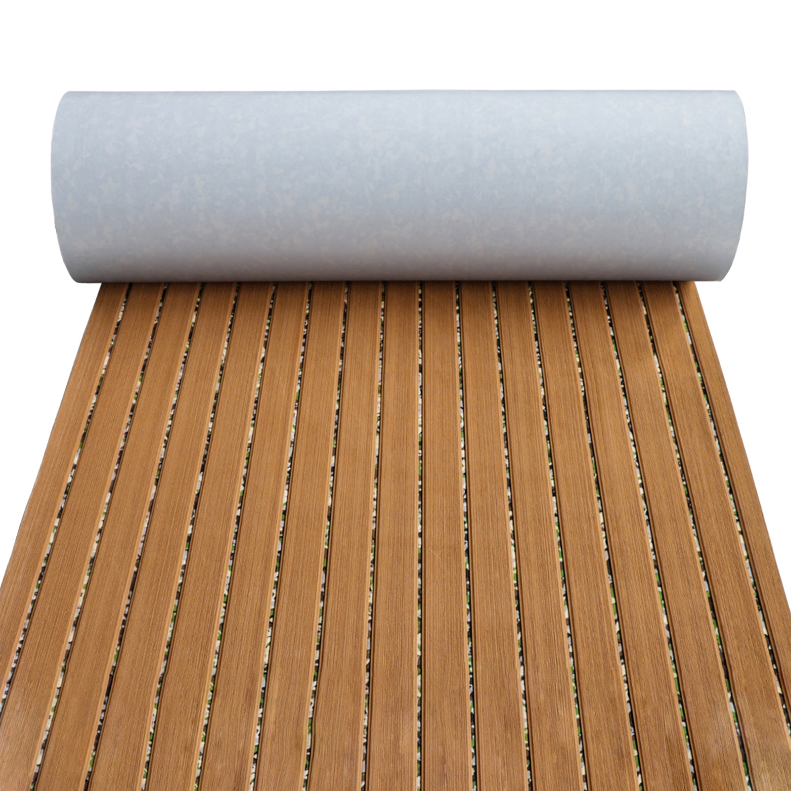 3M Self Adhesive EVA Foam Sheets - Light Brown and Forest Camo Faux Teak U Groove Boat Flooring HzKaiCun