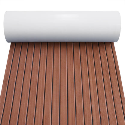 3M Self Adhesive EVA Foam Sheets - Dark Brown and Black Faux Teak U Groove Boat Flooring HzKaiCun