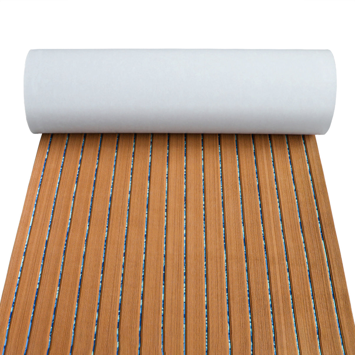3M Self Adhesive EVA Foam Sheets - Light Brown and Ocean Camo Faux Teak U Groove Boat Flooring HzKaiCun