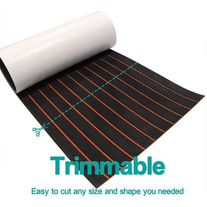 3M Self Adhesive EVA Foam Sheets - Black and Orange U Groove Boat Flooring HzKaiCun