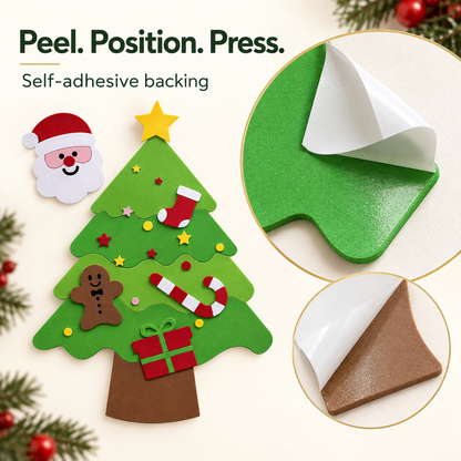 HzKaiCun DIY Christmas Tree Wall Decor – Self-Adhesive EVA Foam Kit