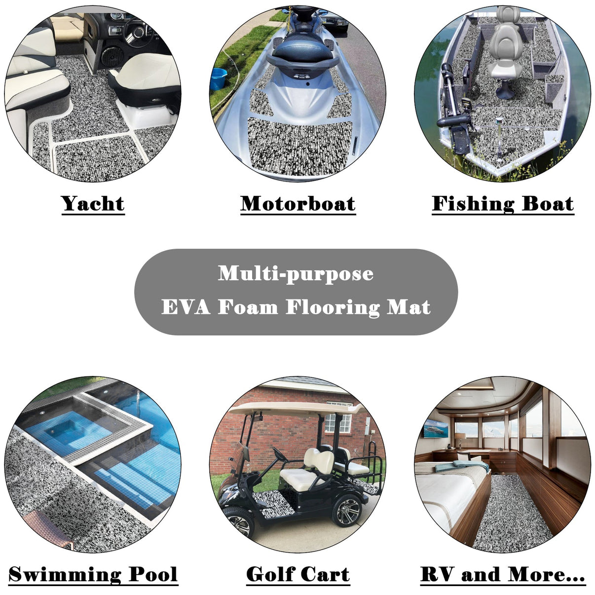 3M Self Adhesive EVA Foam Sheets - Snow Camo Deep Striped Groove Boat Flooring HzKaiCun