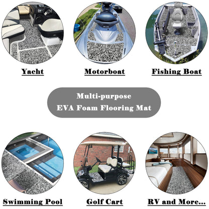 3M Self Adhesive EVA Foam Sheets - Snow Camo Deep Striped Groove Boat Flooring HzKaiCun
