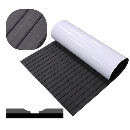 3M Self Adhesive EVA Foam Sheets - Dark Gray and Black U Groove Boat Flooring HzKaiCun