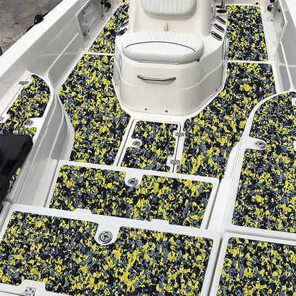 3M Self Adhesive EVA Foam Sheets - Yellow Camo Deep Striped Groove Boat Flooring HzKaiCun