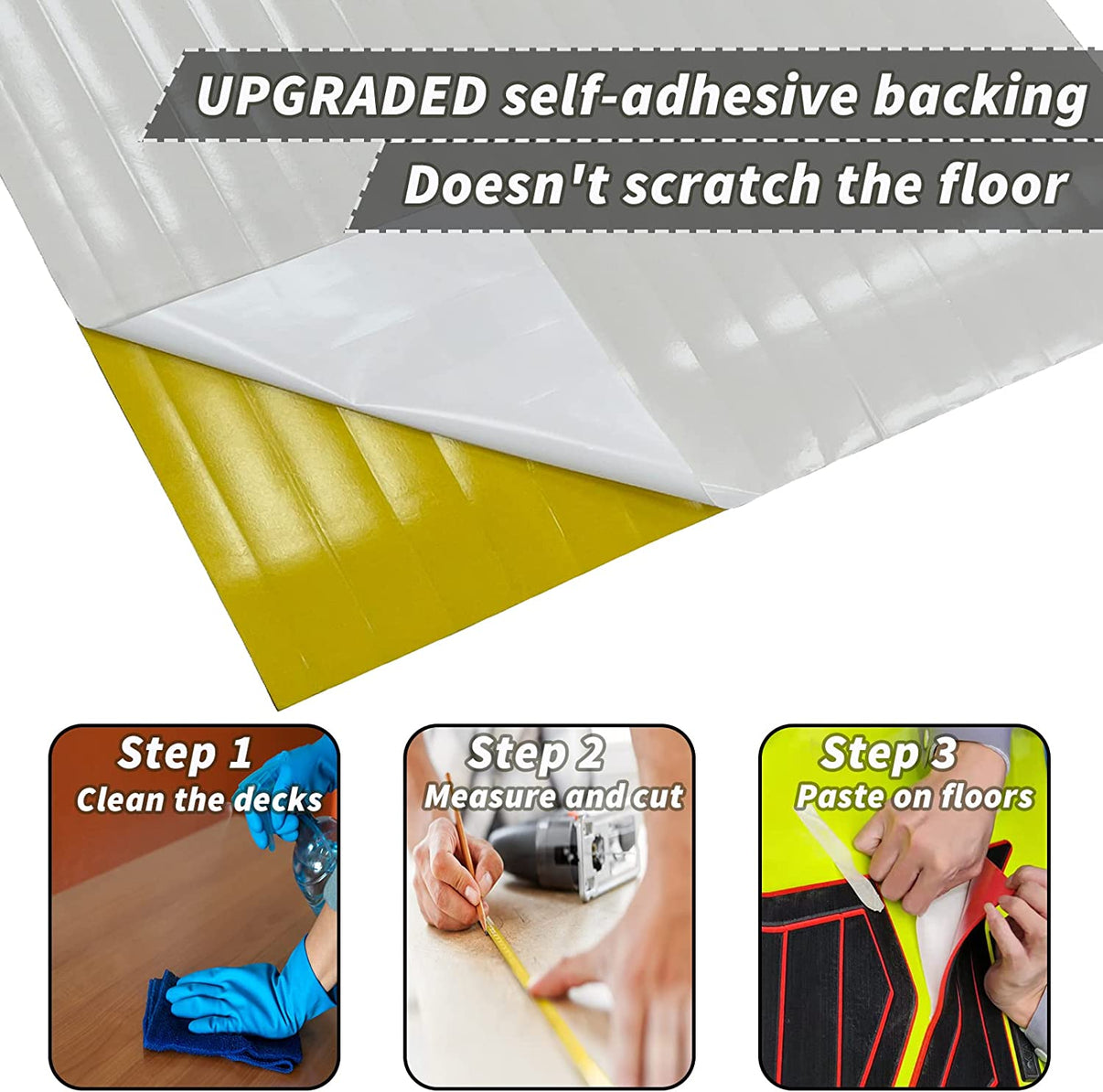 3M Self Adhesive EVA Foam Sheets - Yellow Small Diamond Boat Flooring Marine Decking HzKaiCun