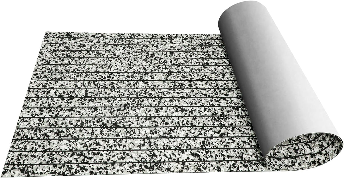 3M Self Adhesive EVA Foam Sheets - Snow Camo and Black H Groove Boat Flooring HzKaiCun