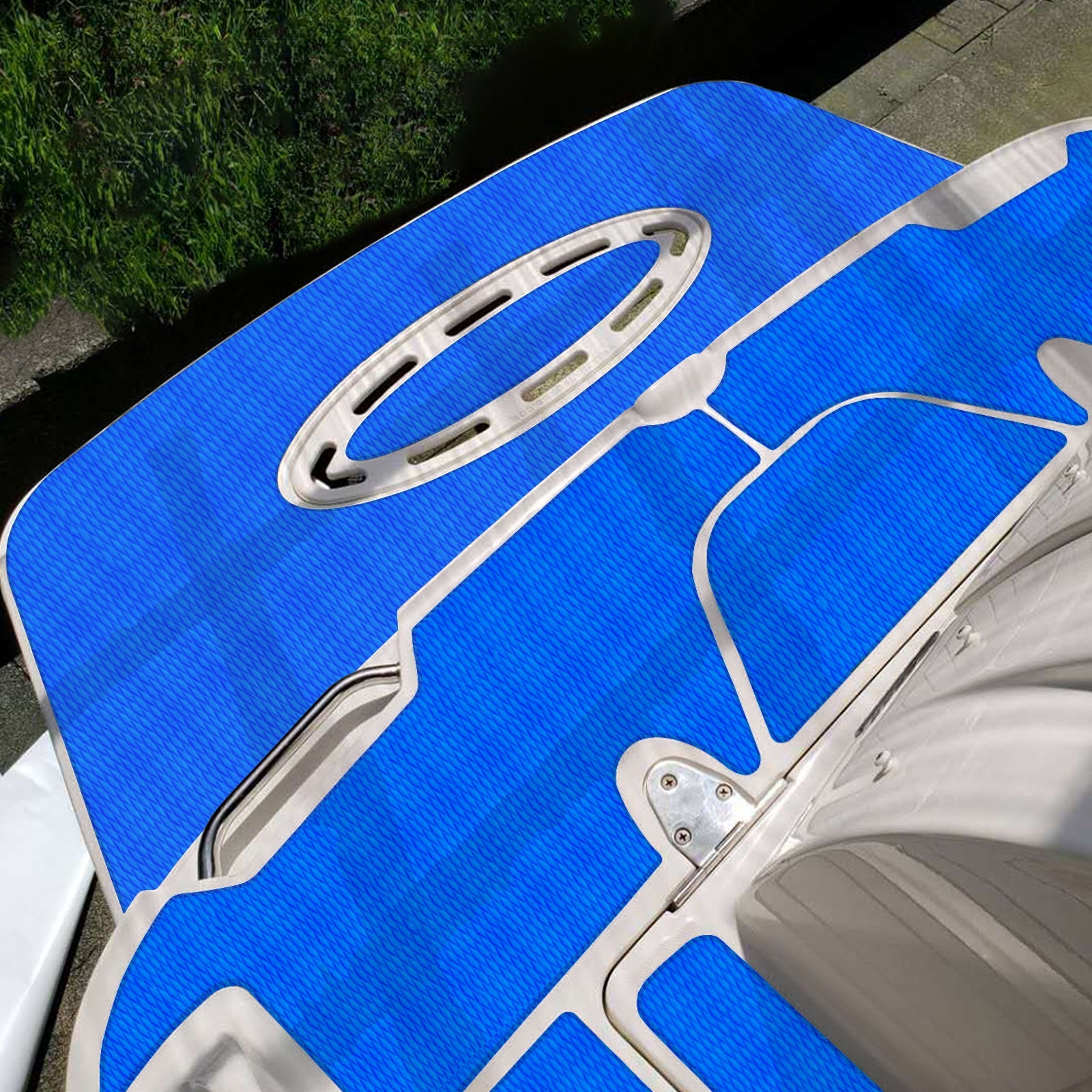 3M Self Adhesive EVA Foam Sheets - Dark Blue Small Diamond Boat Flooring Marine Decking HzKaiCun