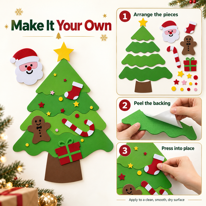 HzKaiCun DIY Christmas Tree Wall Decor – Self-Adhesive EVA Foam Kit