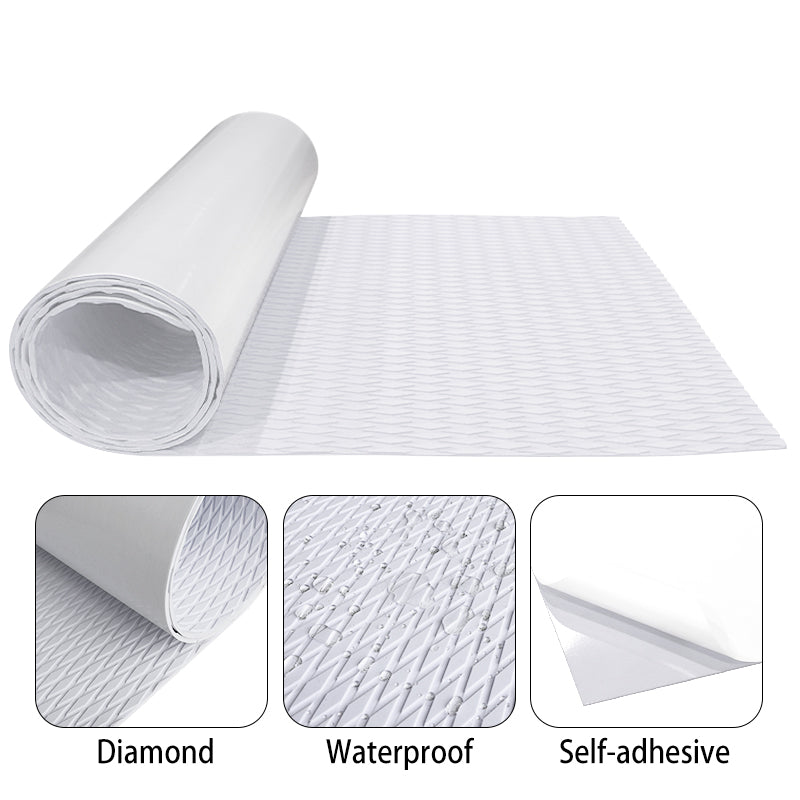 3M Self Adhesive EVA Foam Sheets - White Small Diamond Boat Flooring Marine Decking HzKaiCun