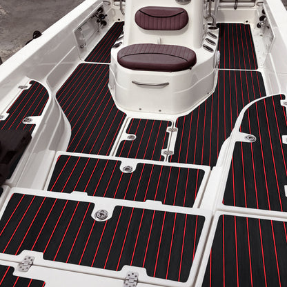3M Self Adhesive EVA Foam Sheets - Black and Red U Groove Boat Flooring HzKaiCun