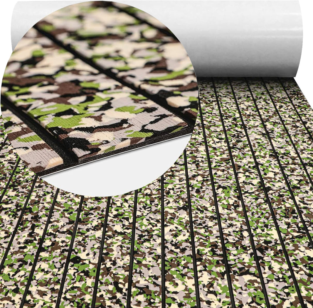 3M Self Adhesive EVA Foam Sheets - Forest Camo and Black H Groove Boat Flooring HzKaiCun