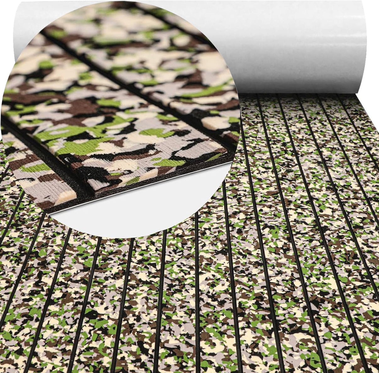 3M Self Adhesive EVA Foam Sheets - Forest Camo and Black H Groove Boat Flooring HzKaiCun
