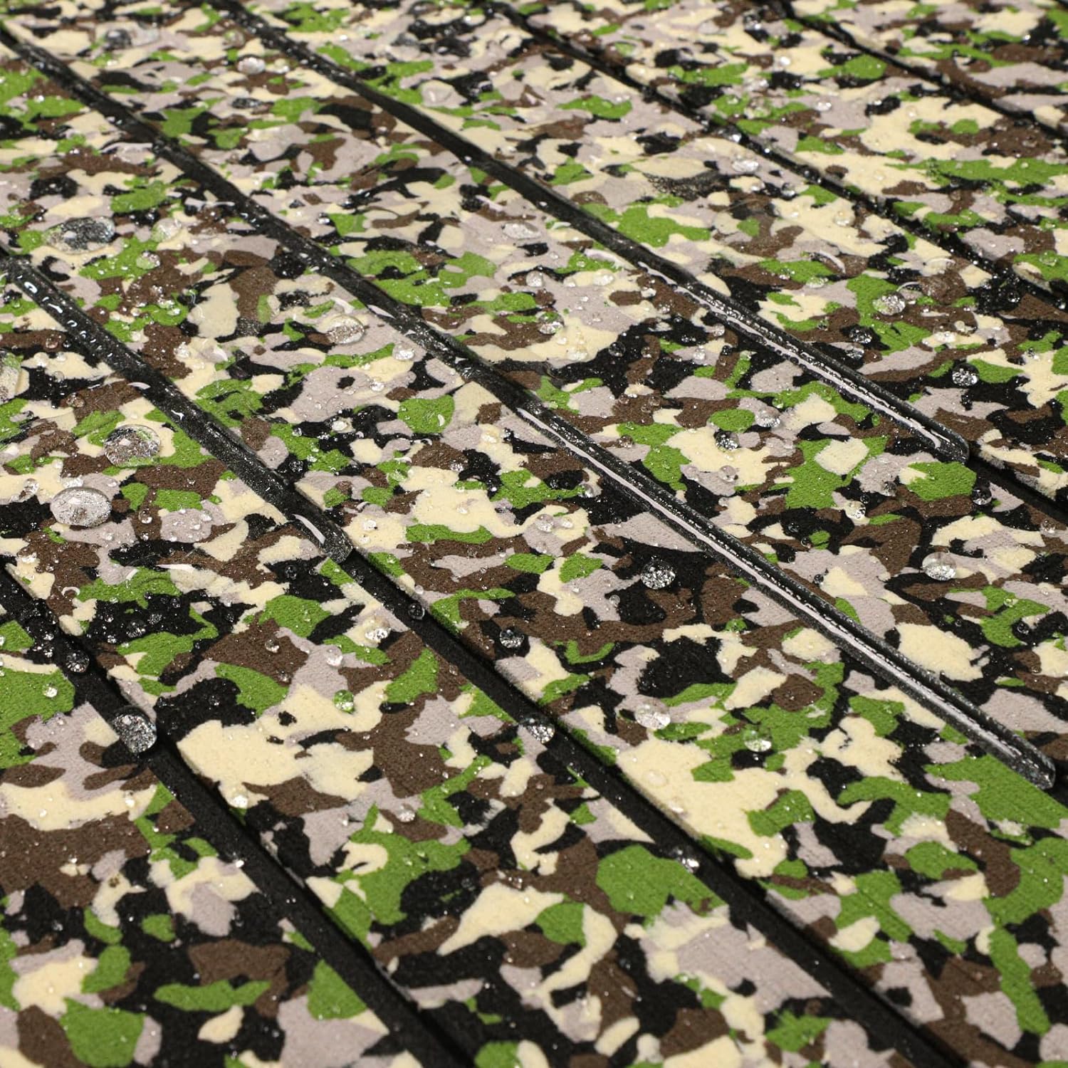 3M Self Adhesive EVA Foam Sheets - Forest Camo and Black H Groove Boat Flooring