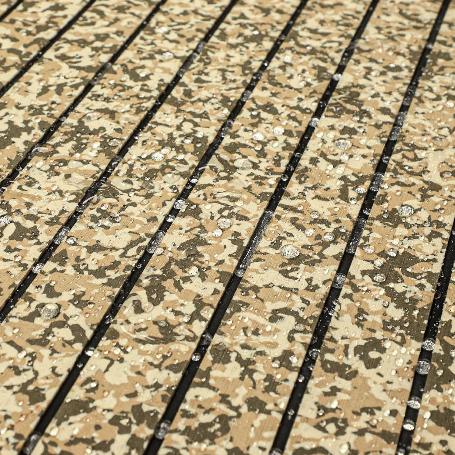 3M Self Adhesive EVA Foam Sheets - Desert Camo and Black H Groove Boat Flooring