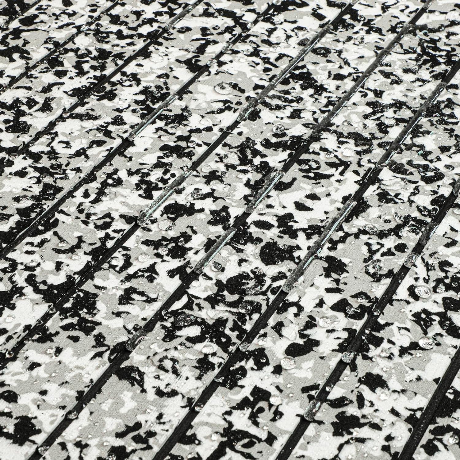 3M Self Adhesive EVA Foam Sheets - Snow Camo and Black H Groove Boat Flooring