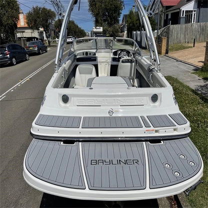 Custom Cut Waterproof UV Resistant Anti-Skid EVA Teak Deck Flooring Mat SeaDek MarineMat Gatorstep Style Compatible with 2015 Bayliner 185 Flight HzKaiCun