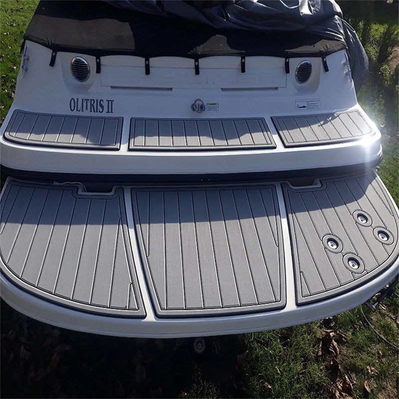 Custom Cut Waterproof UV Resistant Anti-Skid EVA Teak Deck Flooring Mat SeaDek MarineMat Gatorstep Style Compatible with 2015 Bayliner 185 Flight HzKaiCun