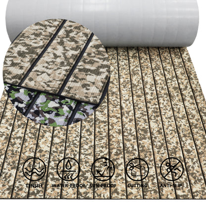 3M Self Adhesive EVA Foam Sheets - Desert Camo and Black U Groove Boat Flooring HzKaiCun