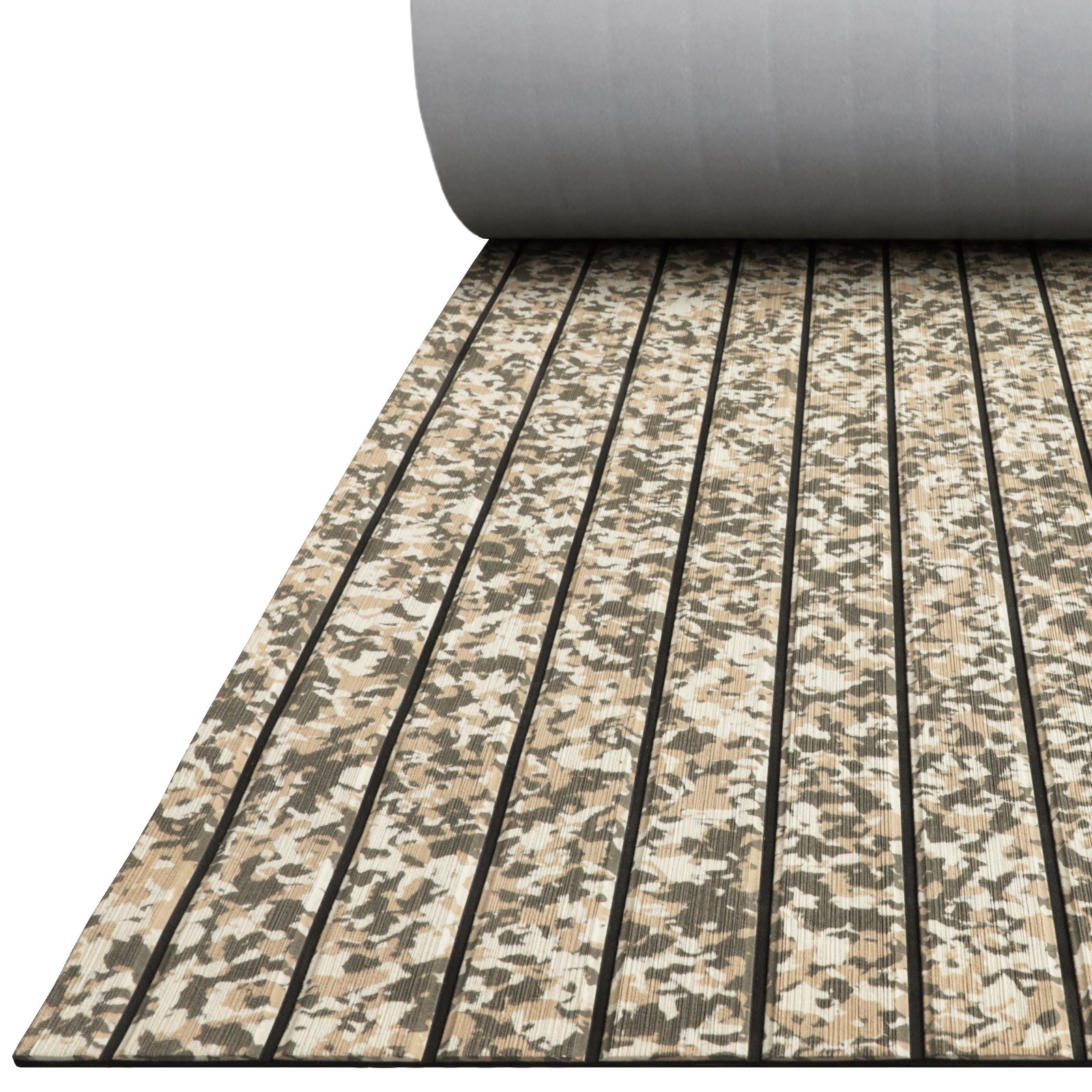Hzkaicun 3M Self Adhesive EVA Foam Sheets - Desert Camo and Black boat mat