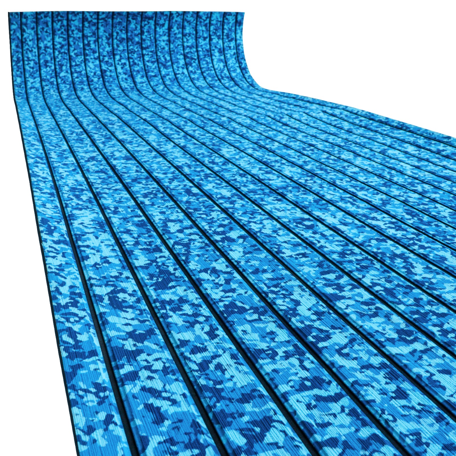 3M Self Adhesive EVA Foam Sheets - Ocean Camo and Black U Groove Boat Flooring