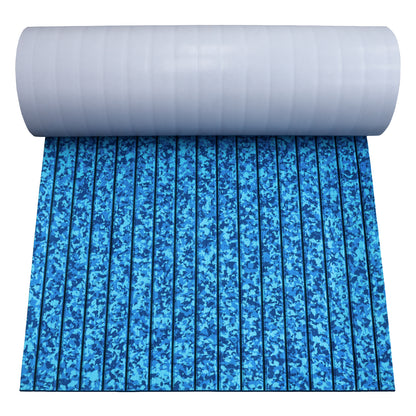3M Self Adhesive EVA Foam Sheets - Ocean Camo and Black U Groove Boat Flooring HzKaiCun