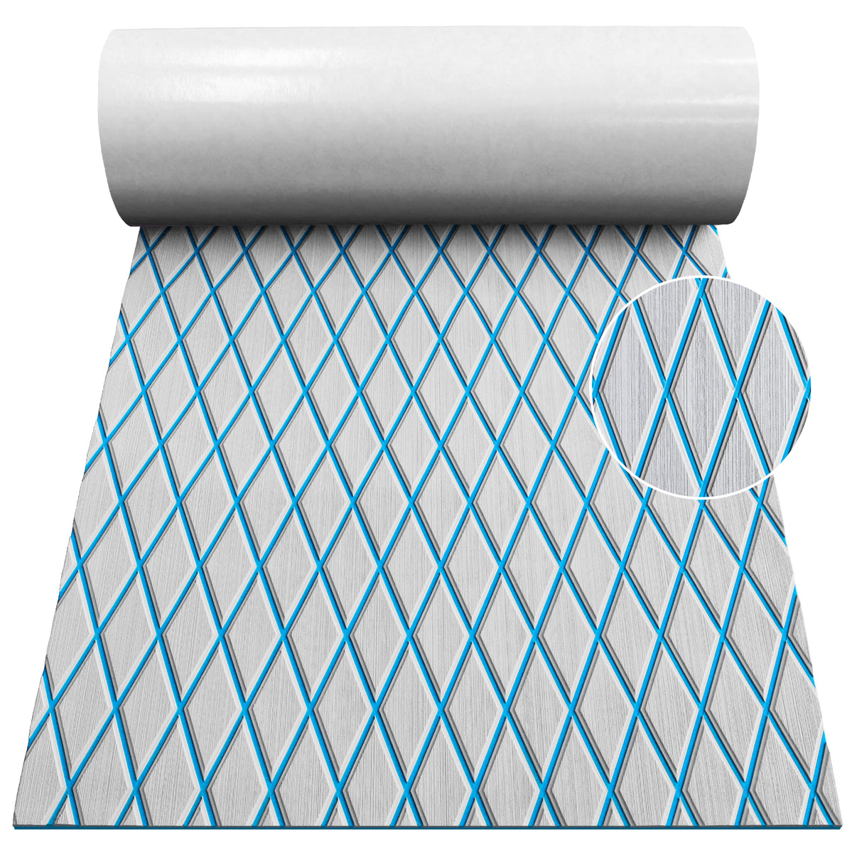 3M Self Adhesive EVA Foam Sheet - Light Gray and Light Blue Large Diamond Boat Flooring Marine Decking HzKaiCun