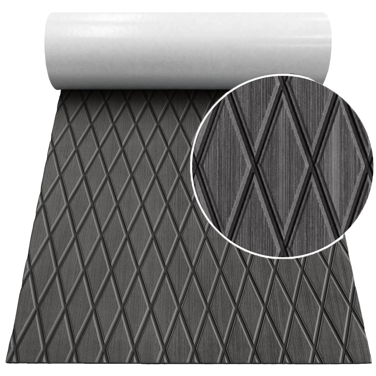 3M Self Adhesive EVA Foam Sheet - Dark Gray and Black Large Diamond Boat Flooring Marine Decking HzKaiCun