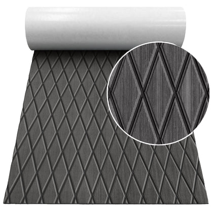3M Self Adhesive EVA Foam Sheet - Dark Gray and Black Large Diamond Boat Flooring Marine Decking HzKaiCun