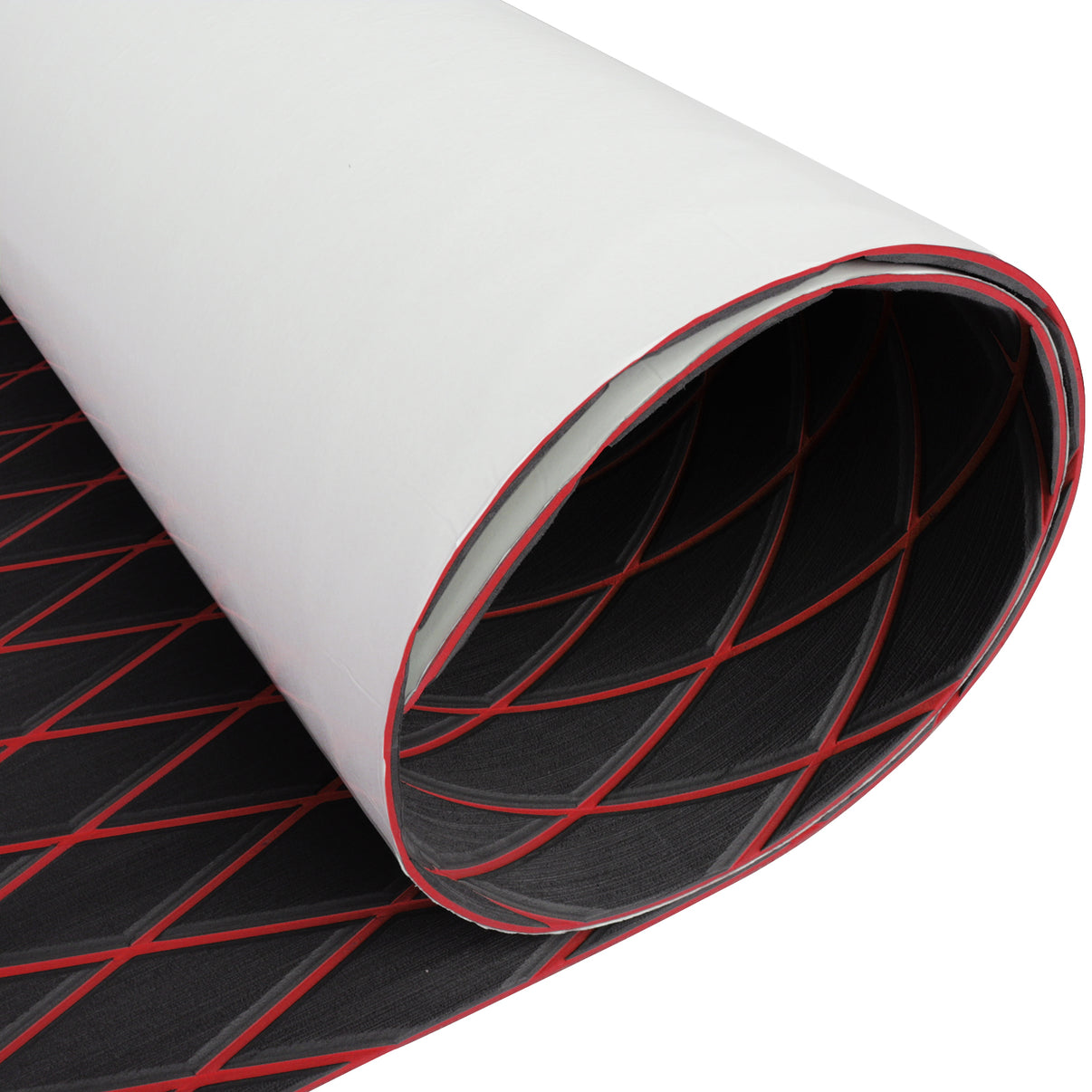 3M Self Adhesive EVA Foam Sheet - Black and Red Large Diamond Boat Flooring Marine Decking HzKaiCun