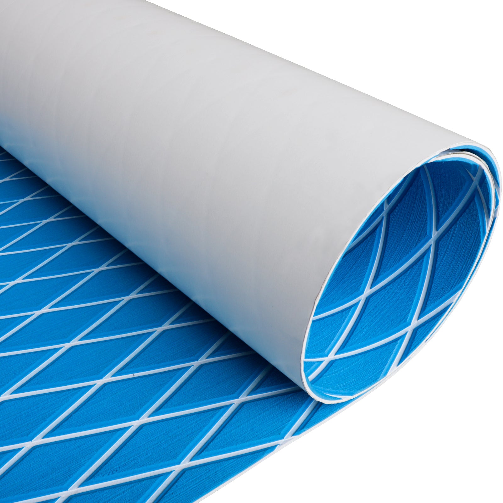 3M Self Adhesive EVA Foam Sheet - Blue and White Large Diamond Boat Flooring Marine Decking