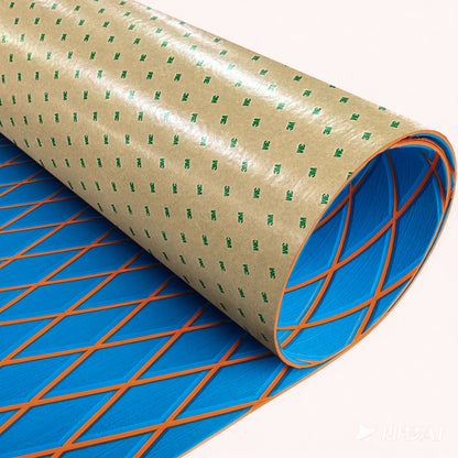 3M Self Adhesive EVA Foam Sheet - Blue and Orange Large Diamond Boat Flooring Marine Decking HzKaiCun